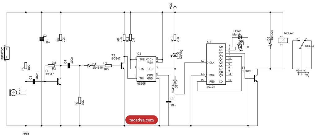 Rangkaian Sakelar Sensor Suara